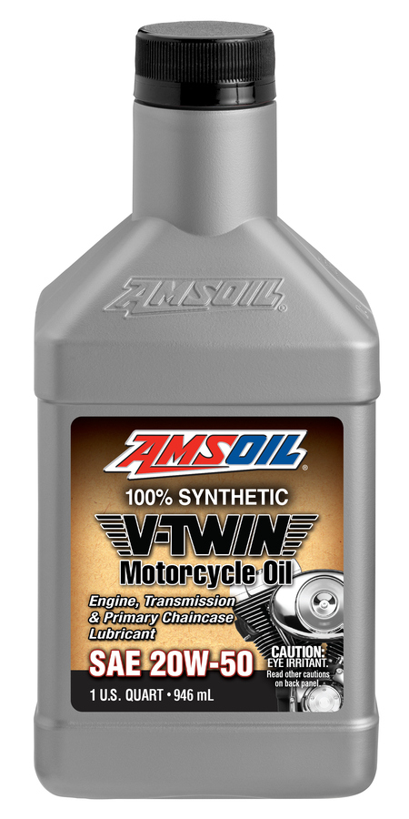 quart of AMSOIL 20W-50 Harley motor oil