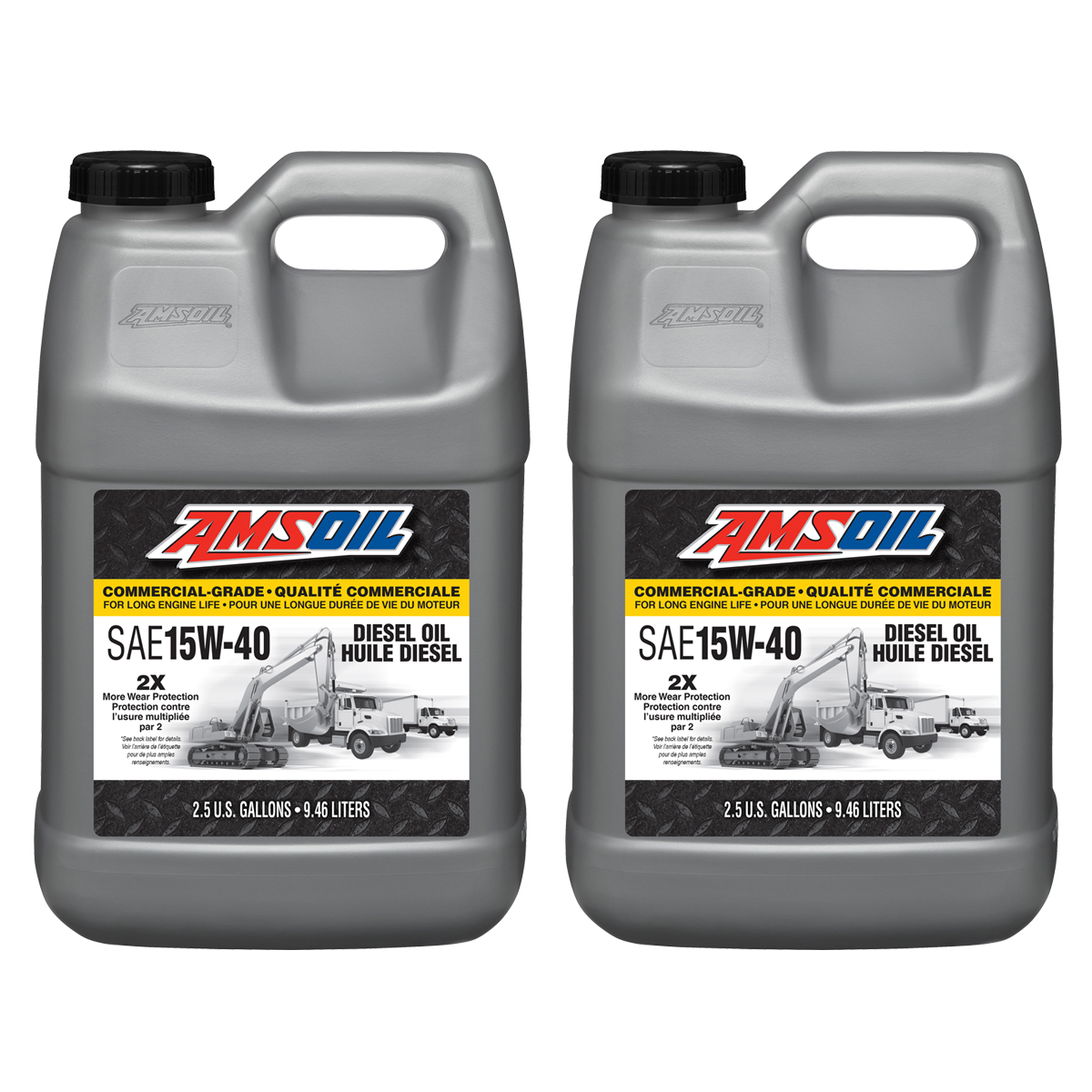 AMSOIL 15W-40 Diesel two and a half gallons. Case of two